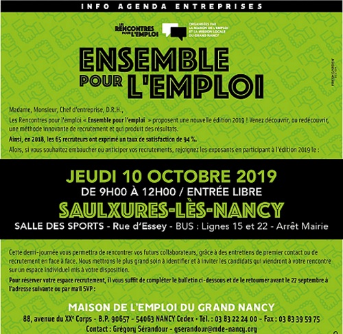 Forum 10 octobre 2019 Saulxures-les-Nancy