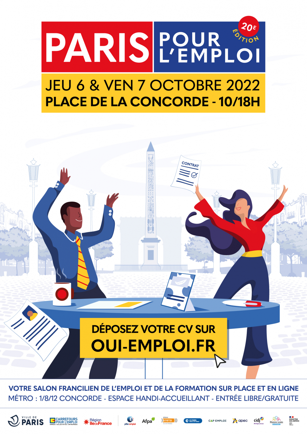 affiche paris pour l'emploi