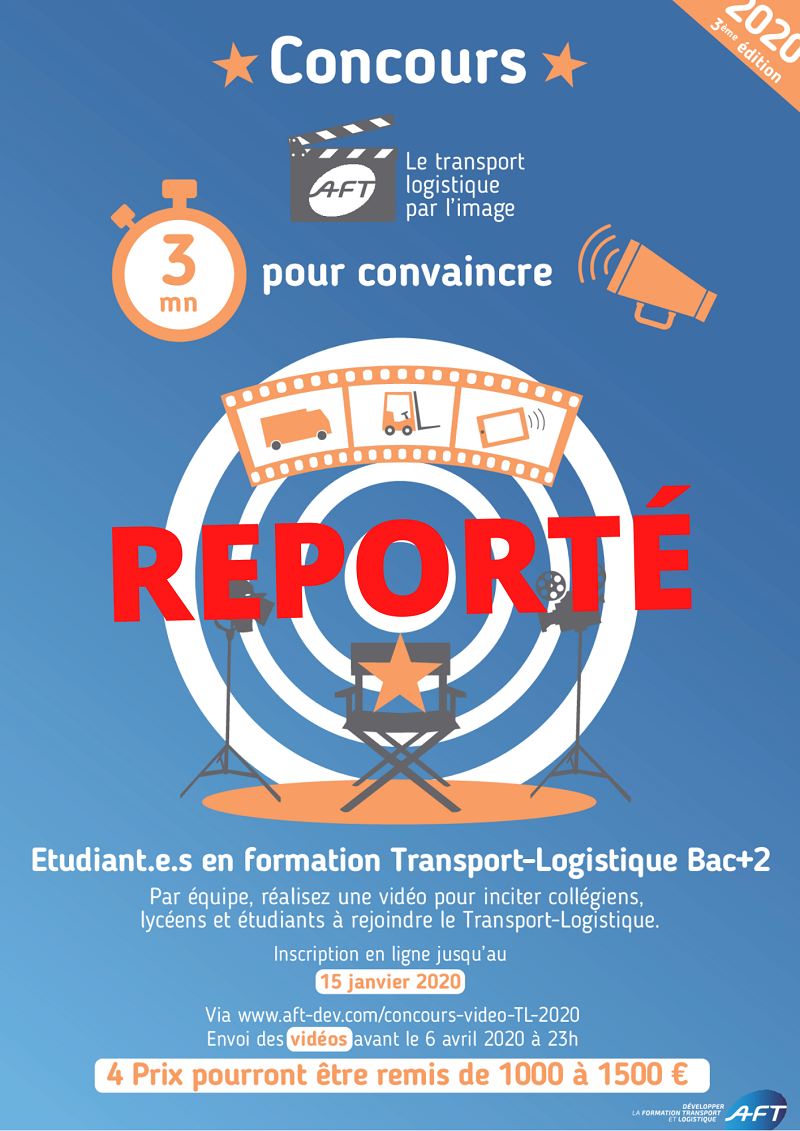 Affiche Concours Vidéo TL par l'image 2020 REPORTE