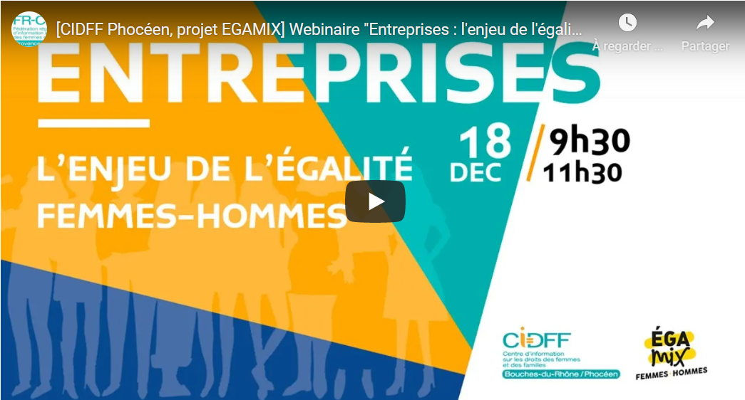 Webinaire "Entreprises : l'enjeu de l'égalité femmes-hommes"