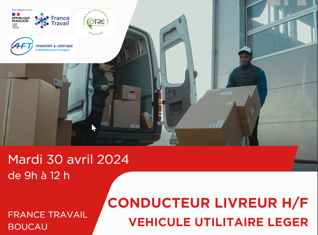 Conducteur livreur H/F en Véhicule Utilitaire Léger