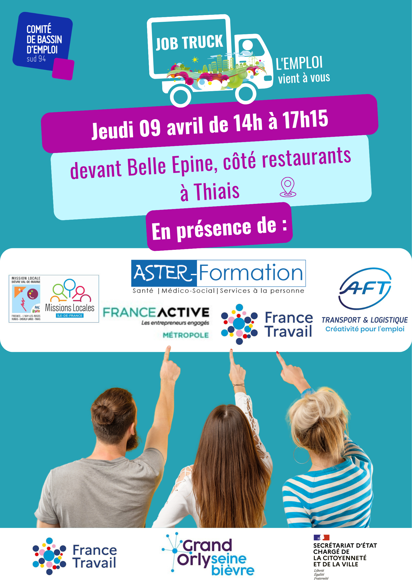 Jeudi 9 avril : Venez à la rencontre du Job Truck du CBE94