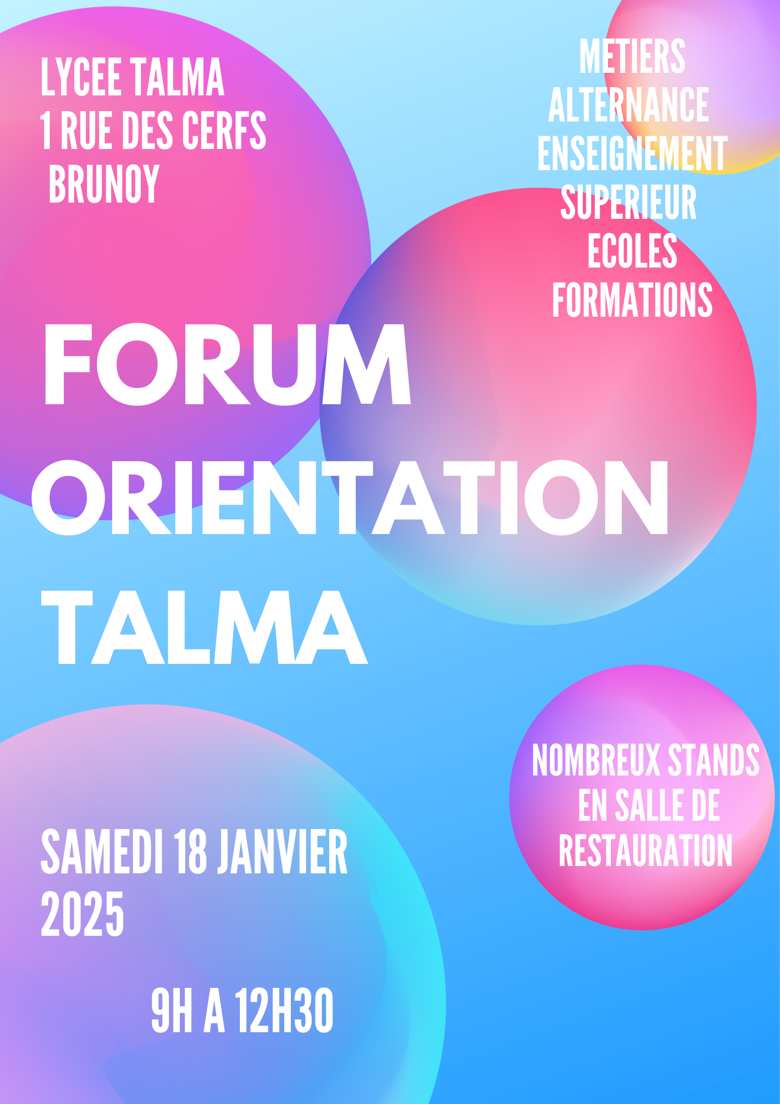 Matinée de l’orientation au Lycée Talma à Brunoy
