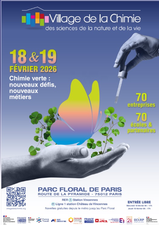 Les 18 & 19 février : Village de la Chimie au Parc Floral de Paris