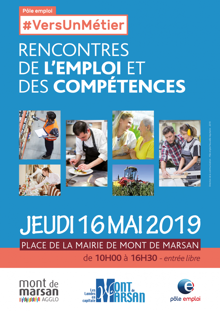 Affiche Rencontres de l'emploi et des compétences Mont de Marsan