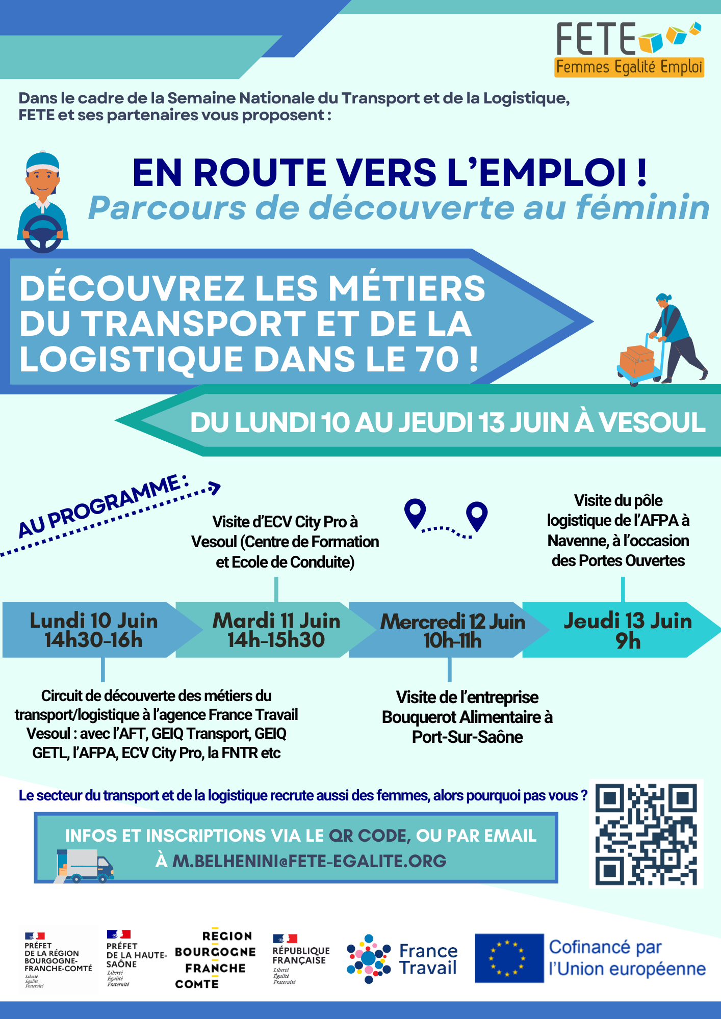 Atelier découverte Transport-Logistique au féminin à Vesoul