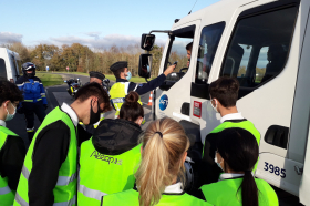 Et un contrôle routier pour les élèves !