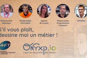 5 métiers transport Logistique dans l'appli ONYXP