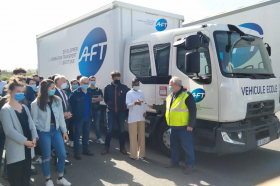 Remise des clés de 3 camions par l'AFT aux élèves du Lycéee Jean Albert Grégoire de Soyaux