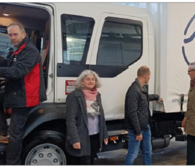 Arrivée camion AFT au LP PG de Gennes de GERARDMER