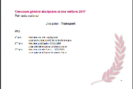 Liste des lauréats 2017